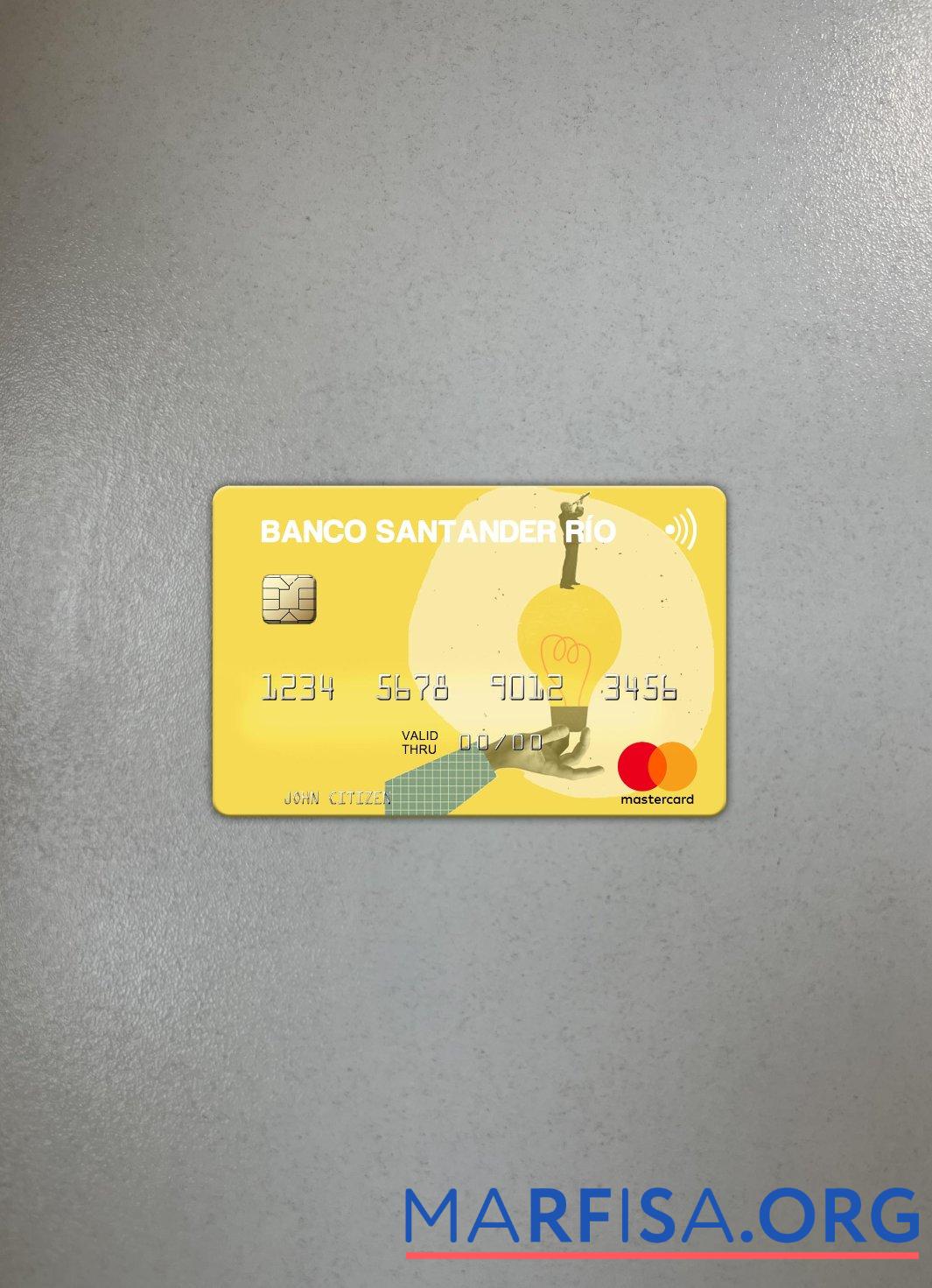 Downloadable Argentina Banco Santander Río mastercard photolook front sample